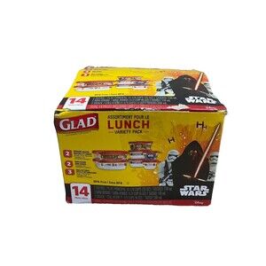 Glad Star Wars Assortment Lunch Variety Pack Reusable Storage Containers NEW